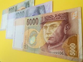 ✅️SKK 3 NAJVAČŠIE BANKOVKY 5000,1000,500