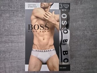 Nové Pánske Slipy zn. HUGO BOSS 3 ks v balení č.S - 10 Eur