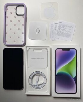 iPhone 14 Purple 128GB, batéria 85%, 1. majiteľ