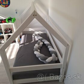 Detská drevená posteľ - 1