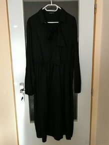 Čierne dlhé šaty s dlhým rukávom, veľkosť 2XL, SHEIN