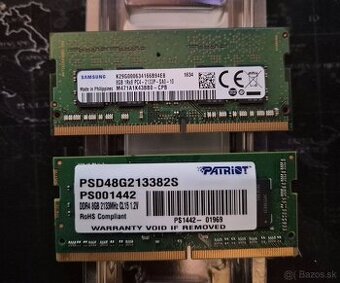 Predám 2x8GB (16GB) RAM DDR4 SODIMM do notebooku