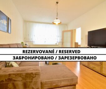 REZERVOVANÝ  3-izbový byt s balkónom a pivnicou na Klokočine