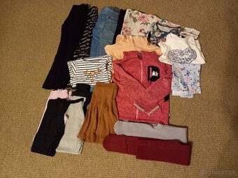 Dievčenské oblečenie veľ. 134 - 140 - balík 20 kusov