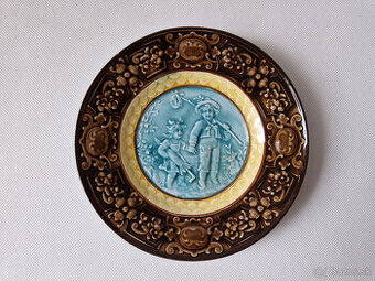 Starožitný keramický talíř talířek děti RDZ Rudolf Ditmar