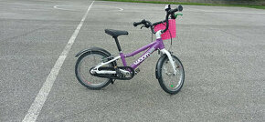 Predám detský bicykel WOOM 2 bicykel 14” fialový