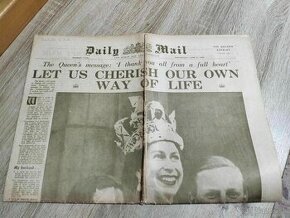 ORIGINÁL "Daily Mail" zo dňa 3.júna 1953,britský denník,deň