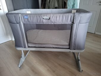 CHICCO detská postieľka Next2Me Forever - Moon Grey