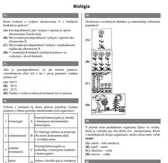 Biológia pre gymnázia 1-6, chémia pre 1-3. Ročník gymnázií