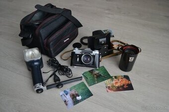 RETRO FOTOAPARÁT Zenit-E + Helios 44-2 + príslušenstvo