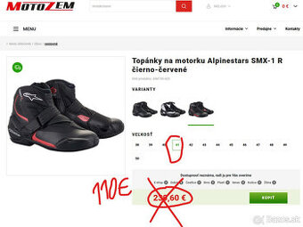 Topánky na motorku Alpinestars SMX-1 R V2, veľkosť 41