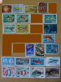 Nádherné poštové známky RYBY