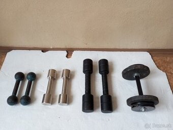 Železné Fitness jednorúčky     -    2x1kg,2x2kg,2x4kg, 1x8kg