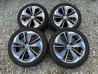 Alu disky s pneu 18" škoda originál 4ks letné