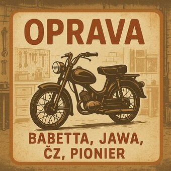 Oprava Babetty, Jawa, ČZ, Pionier