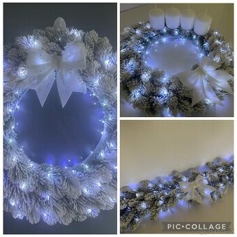 Vianočná ikebana + venček na dvere + adventný venček