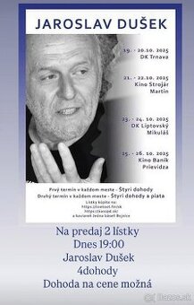 Vstupenky Jaroslav Dušek
