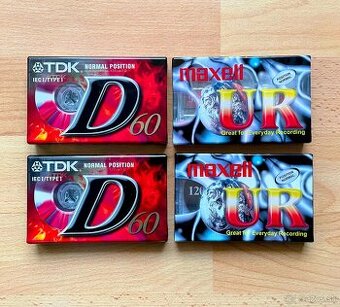 MC kazety nové + chrómky