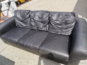 kožená čierna 2+2+3