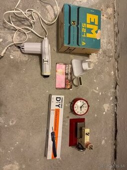 Retro balík: Fén Zlatník Ostrava (krabica+návod), hračky a i