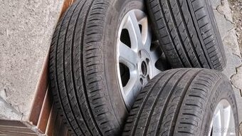 Letné pneu 205/55 R16 Barum na hliníkových diskoch TOP stav