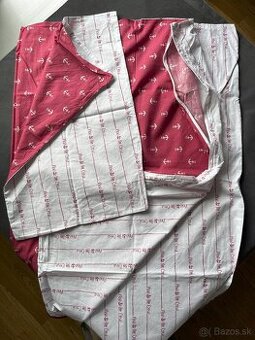 Posteľná bielizeň detská+plachta 2ks, červená, biela,Tchibo