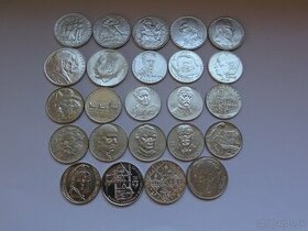 100kčs-  pamätné strieborné mince rôzne ročníky