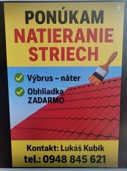 Náter plechových striech, žľabov - 1
