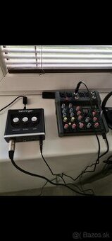 Zvuková karta Behringer mixpult Weimic mikrofón Tb 500