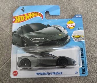 HOT WHEELS - Ferrari SF90 Stradale sivé - 2025