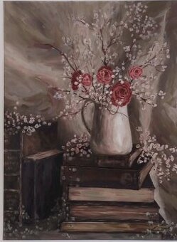 Ručne maľovaný obraz - zátišie