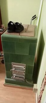 Kachlova pec, kachle, zelena, dobry stav