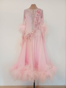 Šaty na spoločenské tance - súťaž štandard - ružové