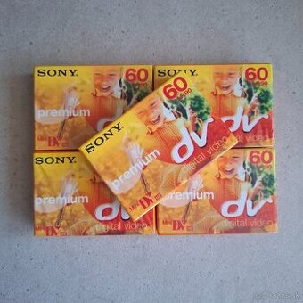 Sony Mini DV 60 Premium – Sada 5ks (Nové / Nerozbalené)