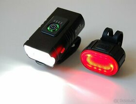 Super LED SET svetlá na bicykel 1000LM, 12 režimov, USB