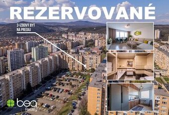 REZERVOVANÝ: 3-izb. zrenovovaný byt s lodžiou, Košice