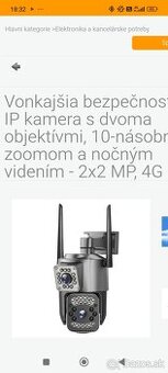 Vonkajšia wifi duo kamera
