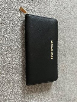 Peňaženka Michael Kors – čierna, saffiano štýl - 1