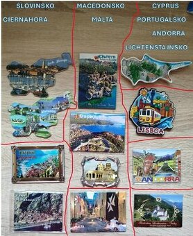 Predám magnetky, prevazne z Europy