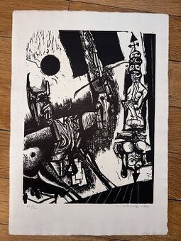 Predám grafiku - Vincent Hložník - Z cyklu samoty