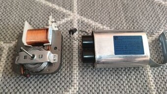 Motorček ventilátora a kondenzátor mikrovlnka
