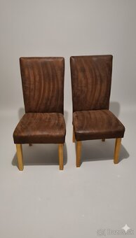 Stoličky z brúsenej kože