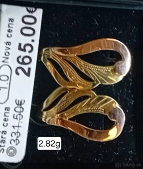 Predám zlaté naušnice za 240 eur.