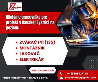 Zvárač 141, montér, lakovač