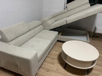 Rohová sedacia súprava 271x202cm bežová na mieru