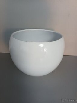 Predam keramicky kvetinac biely priemer 26,5cm