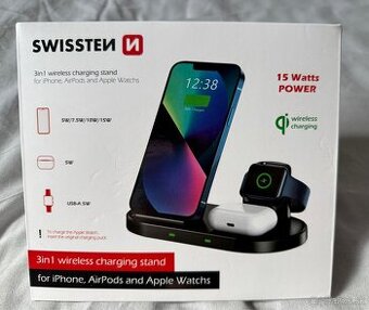 Bezdrôtová nabíjačka Swissten pre iPhone