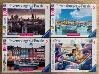 predám puzzle 1000ks rôzne