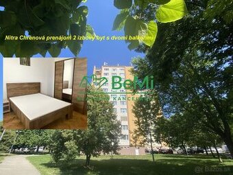 Nitra Chrenová prenájom 2 izbový byt s dvomi balkónmi ID 566