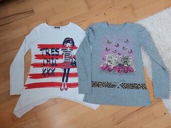 Predlzene tricko 134/140 + biele zdarma